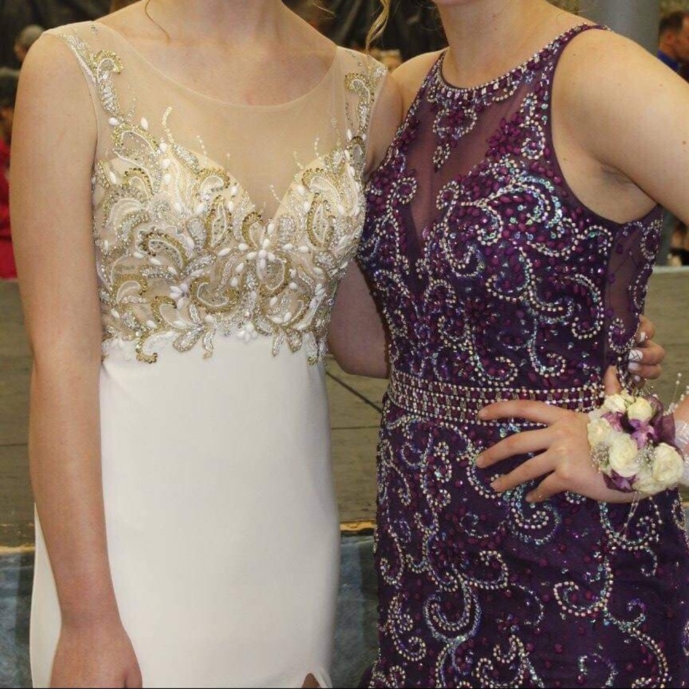 White Mori Lee Prom Dress